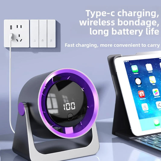 USB Desktop Fan with Digital Display